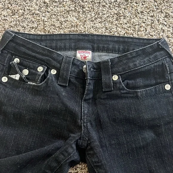 Black Sparkle True Religion Jeans - Picture 3 of 8